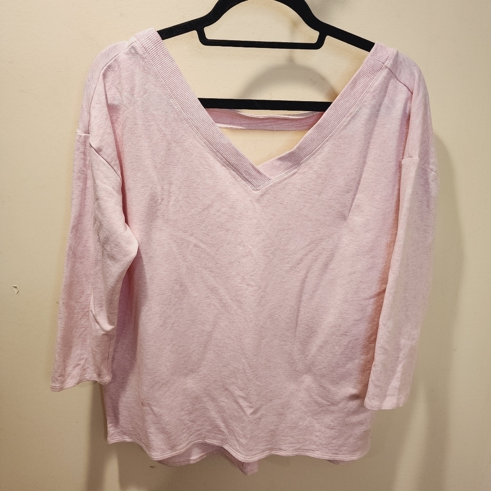 CALIA by Carrie Wonderwood Pink 3/4 Sleeves top size L